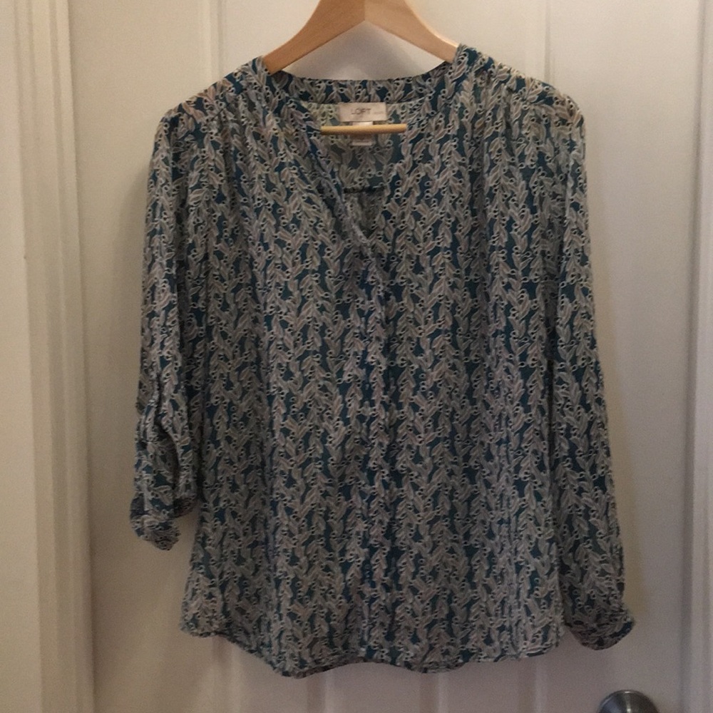 Loft semi-sheer blouse - Size Small Petite